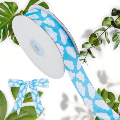 SkyClouds Cloud Print Polyester Ribbon 1" x 20yd
