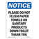 SignMission Please Do Not Flush Paper Towels Sign | Wayfair