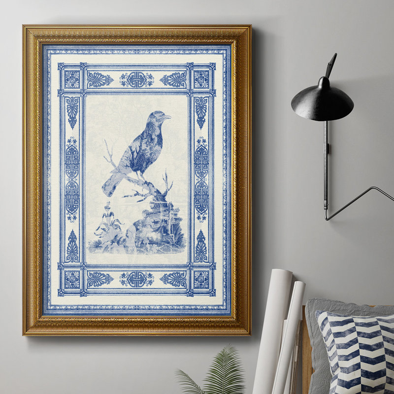 Toile De Jouy I - imprimé, H 36 po x l 24 po