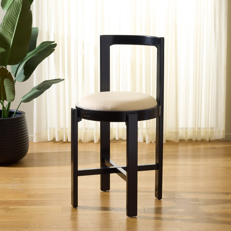 Tabouret de comptoir Estes, Noir