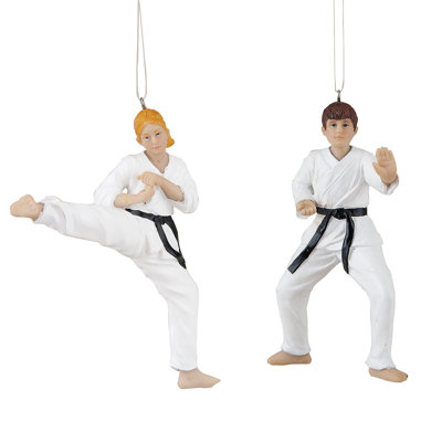 Ensemble d’ornement figurine suspendu 2 pièces karaté
