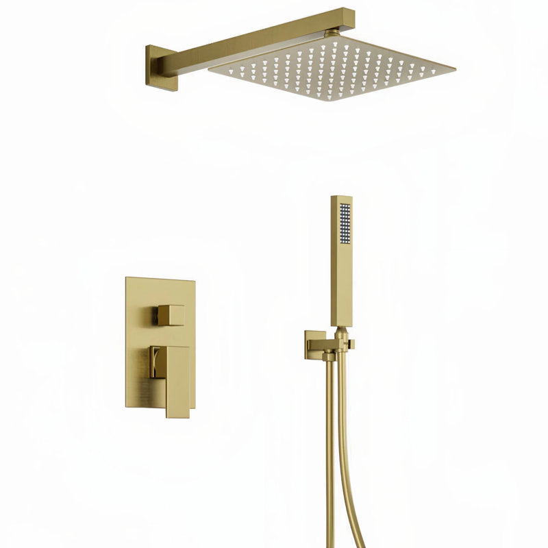 Crozet Pressure Balance Two-Function Shower System with 10-inch Rain Shower Head and Hand Shower (Valve Included)