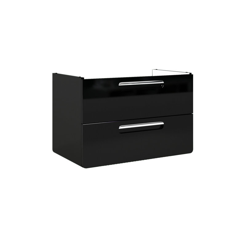 Mcduff 77cm Single Bathroom Vanity Base Only, Black HG