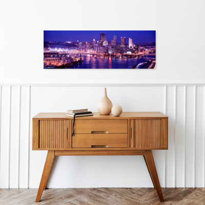 Usa, Pennsylvania, Pittsburgh At Dusk Contemporary City Wall Art