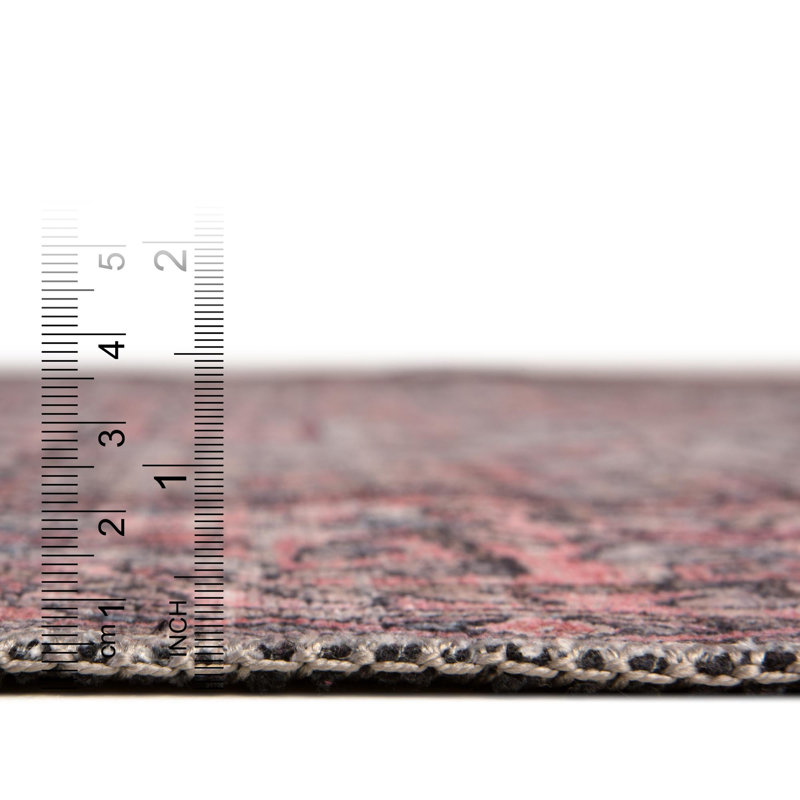 Guyer Chenille Oriental Indoor Rug, Rectangle 5'11" x 9'