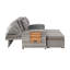 Chaise longue d'extérieur réglable Bahia Tobago avec banc escamotable et table d'appoint-1291120795