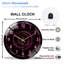 Horloge murale en verre 12 po
