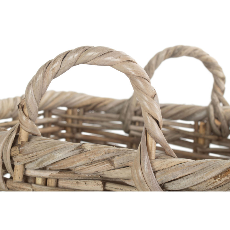 Rattan Umbrella Basket Holder, 54cm H x 32cm W x 32cm D