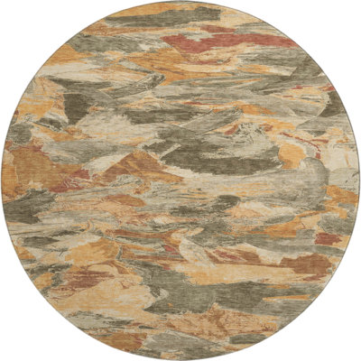 Premium Machine Washable Kumbhar AMF1344 Abstract Rug
