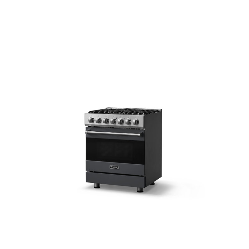 Viking30"W./24"D. Sealed Burner Range-5 Burners, Liquid Propane, Cast Black, Gas