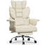 PU Leather Executive Chair with Footrest and Lumbar Support-1029332544
