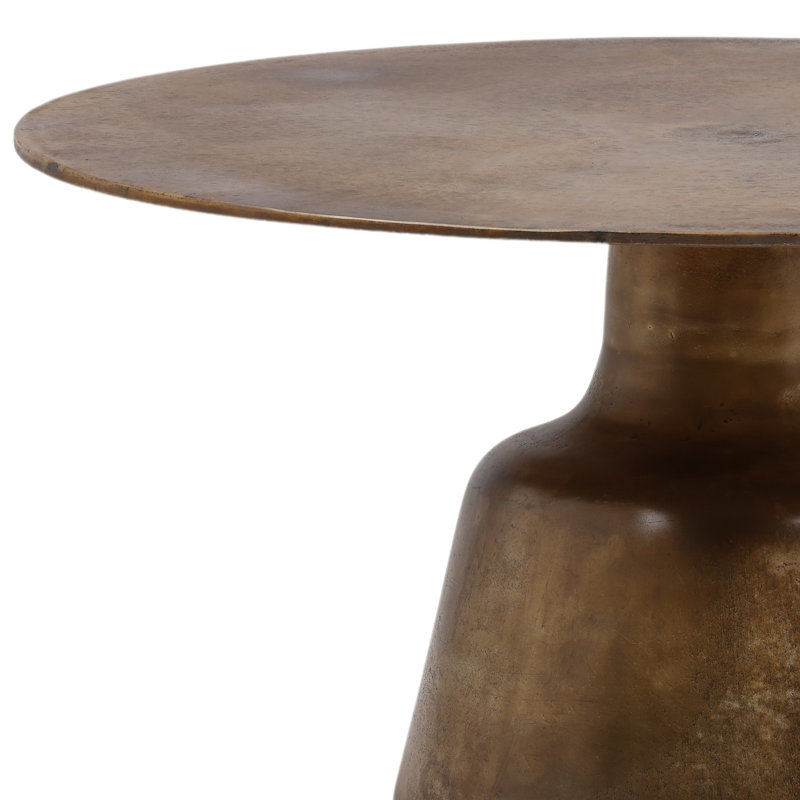 Golbez Cast Aluminum Coffee Table, Antique Brass