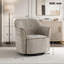 Fauteuil d'appoint pivotant à 360 °, fauteuil demi-tonneau en chenille avec accoudoirs évasés, fauteuil moderne-1704047667