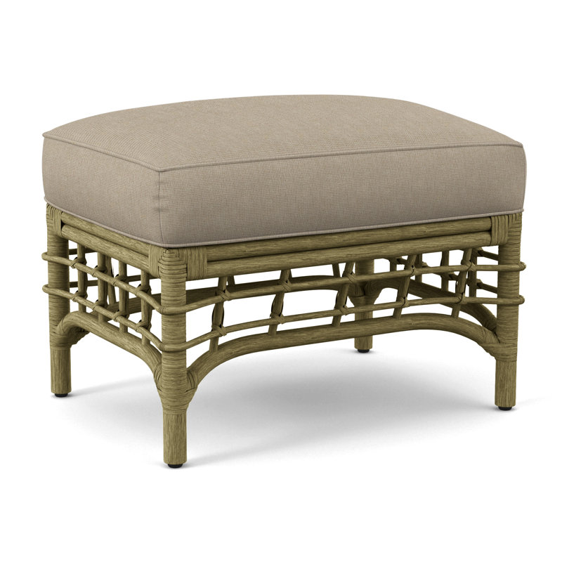 Bridgehampton Ottoman, Salsa Stripe; 0210-21, Mushroom