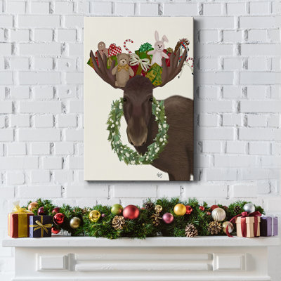Orignaux de Noël et cadeaux de Noël - Toile tendue avec châssis