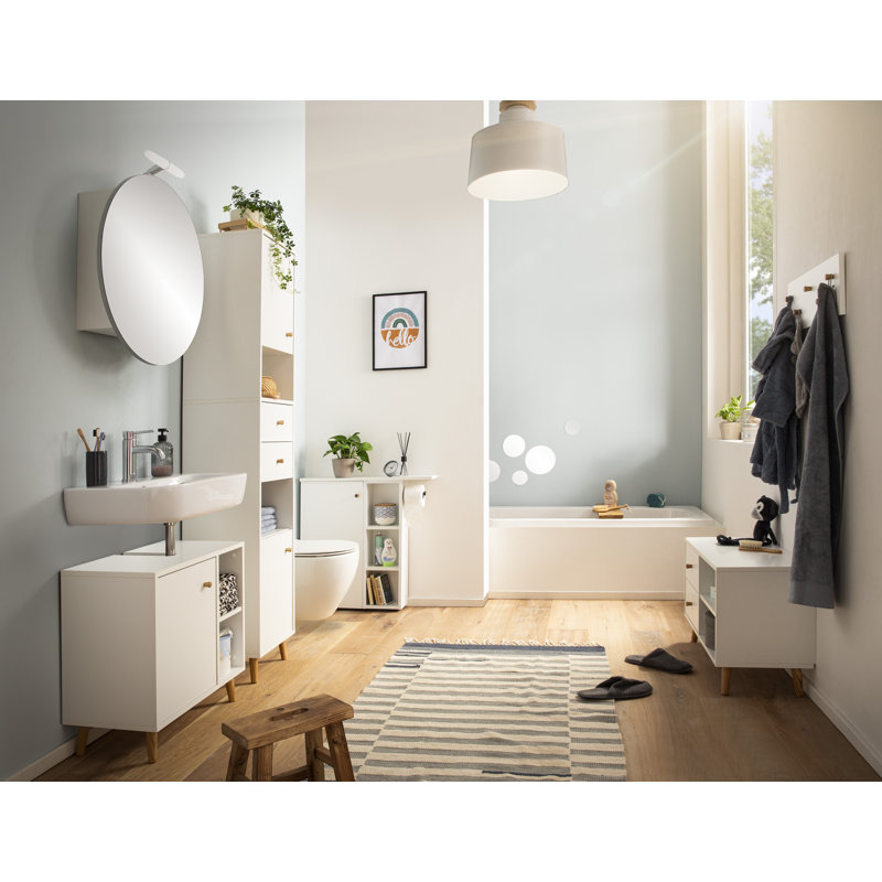 McDermitt Freestanding Bathroom Cabinet, White