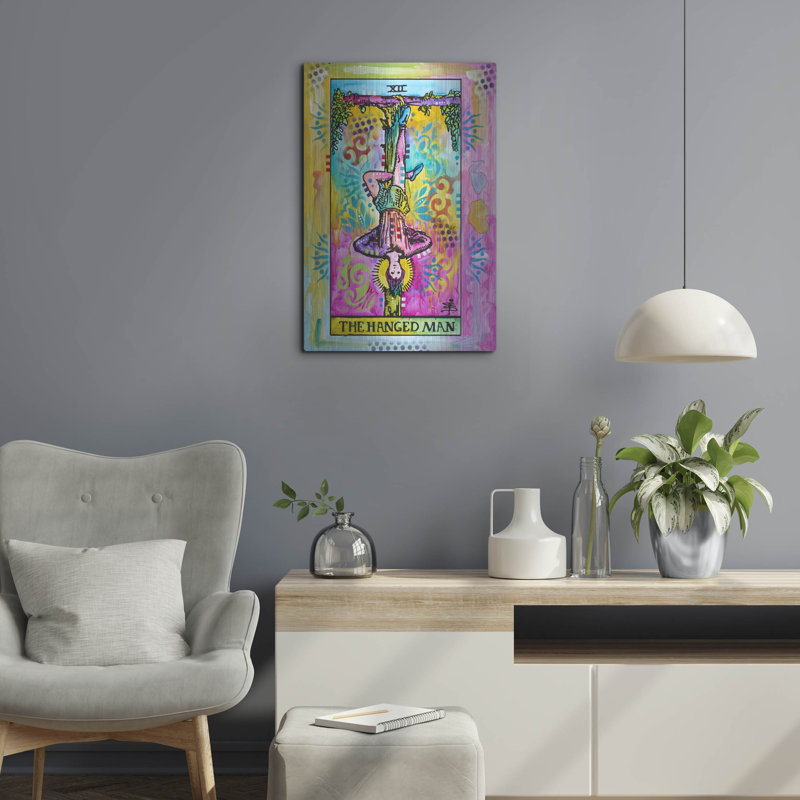 Bungalow Rose «Tarot - The Hanged Man» par Dean Russo, art mural en métal, H 24 po x l 16 po