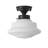 1-lamp White Glass Adjustable Flush mount light