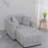 44.9"Soft  Modular Sofa Single - Very Comtable & Stylish. Matches 30.7" Ottoman With Hydraulic Lift. Ideal   & ,  Grey-1785494648