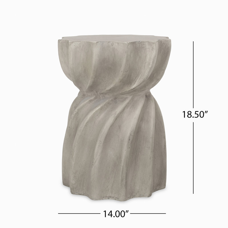 Rempe Round Outdoor Side Table , 14'' in. W 14'' in. D, Gray