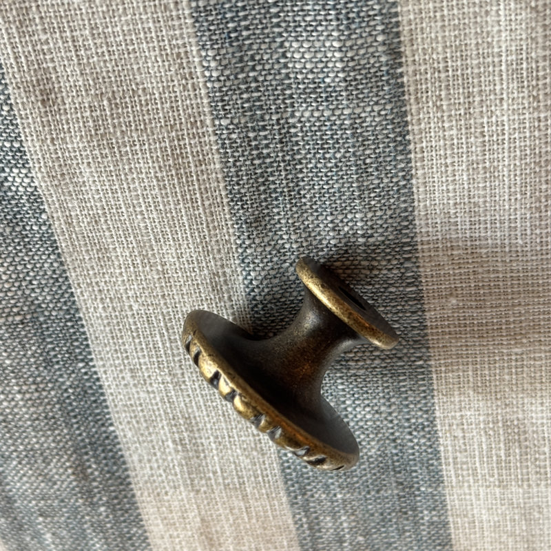 Antique Brass "Celia" Round Cabinet Knob