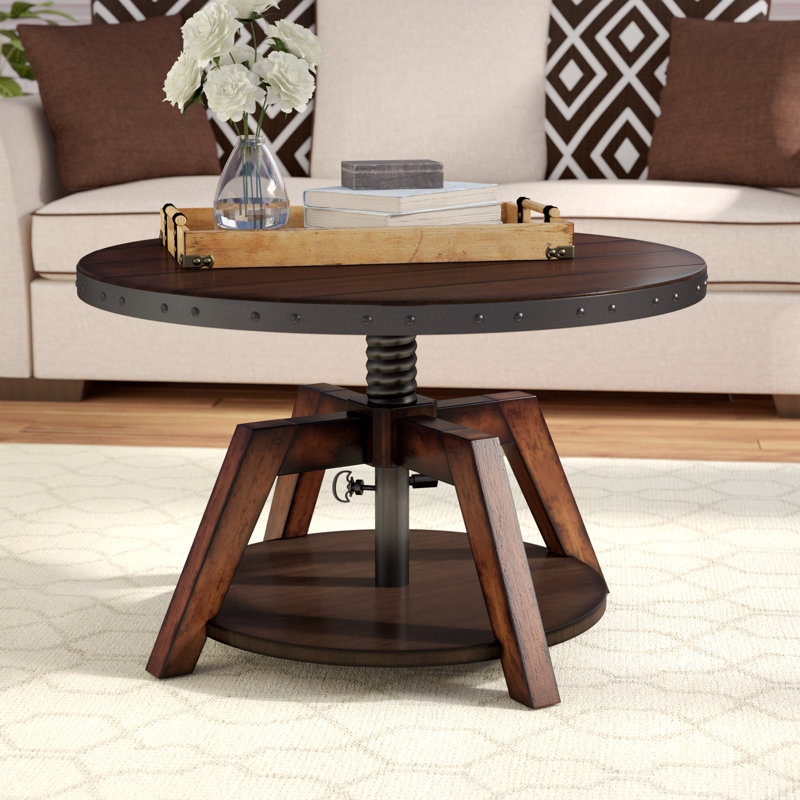 Hornbeck Cocktail Table w/ Adjustable Height, Dark Brown