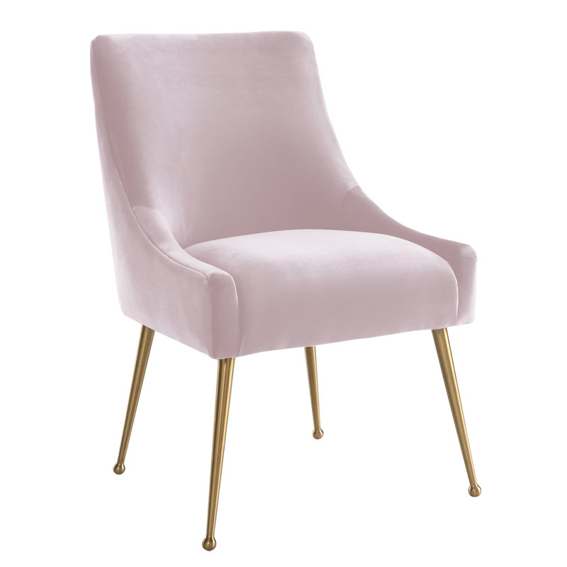 Ensemble repas pour 4 personnes Mylah, Velours rosé
