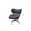 Chaise pivotante 100% cuir espresso Espedito-70815387