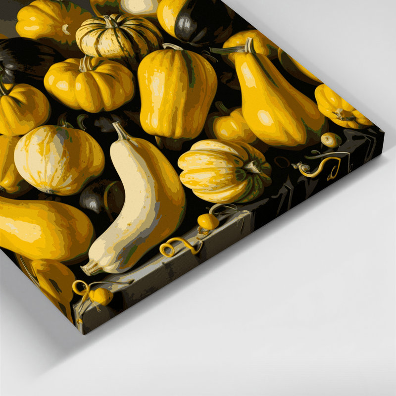 Art mural sur toile, "Légumes jaunes", H 8 po x l 10 po