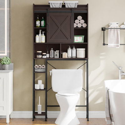 Farmhouse Style Freestanding Over Toilet Storage Cabinet
