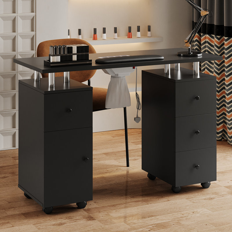 MDF；Particleboard Makeup Organiser, Black