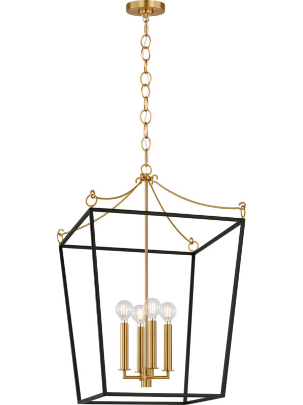Carlyle Lantern, 93" H x 17.63" W  x 17.63" D, Midnight Black, 4