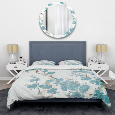 Cherry Blossoms II Microfiber Duvet Cover Set