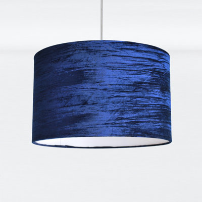 20cm H Velvet Drum Pendant Shade