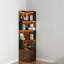 Bibliothèque gain de place avec rangement, tablette d'angle moderne en bois MDF pour la maison