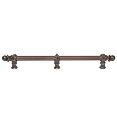 Acanthus 18 inches c.c. with 5/8 reeded center long pull Romanesque style with center brace in Oil Rub Bronze