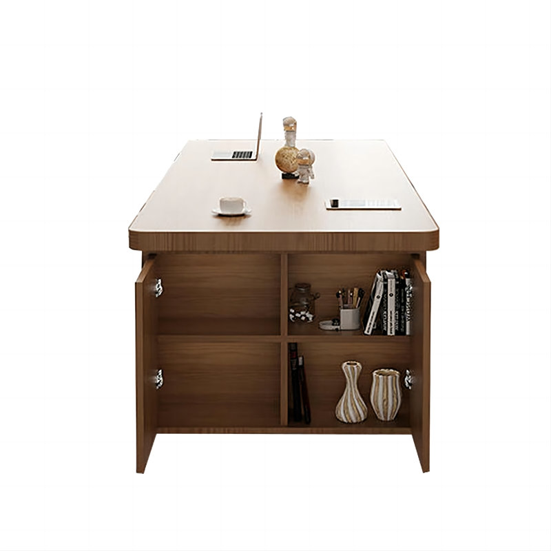 Bureau de direction rectangulaire avec armoire Rochelly, H 29,53 po x l 78,74 po x P 31,5 po
