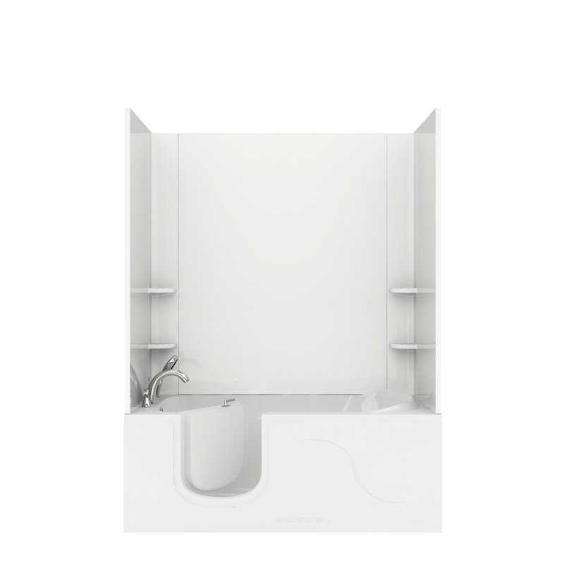 Stream 59.6'' x 30'' Walk-in Whirlpool Bathtub, Left