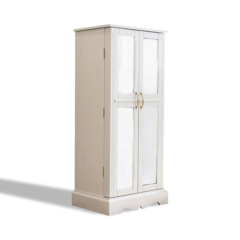 18 " W Solid Wood and Glass Jewelry Armoire