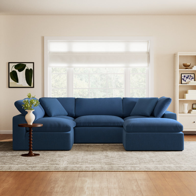 Calana Modular Sectional, Navy, 5 Piece