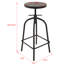 Tabouret de bar pivotant en bois massif Izavier