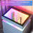 Ashten 19.7'' W Nightstand With 3D Mirror Abyss & Rgb Lighting, 2-Drawer Bedside Table With Hidden Storage And Human Sensor Light-1526823910