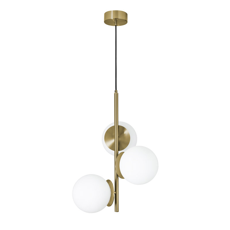 Suspension DEL - Lumière Laiton Antique, Laiton clair antique