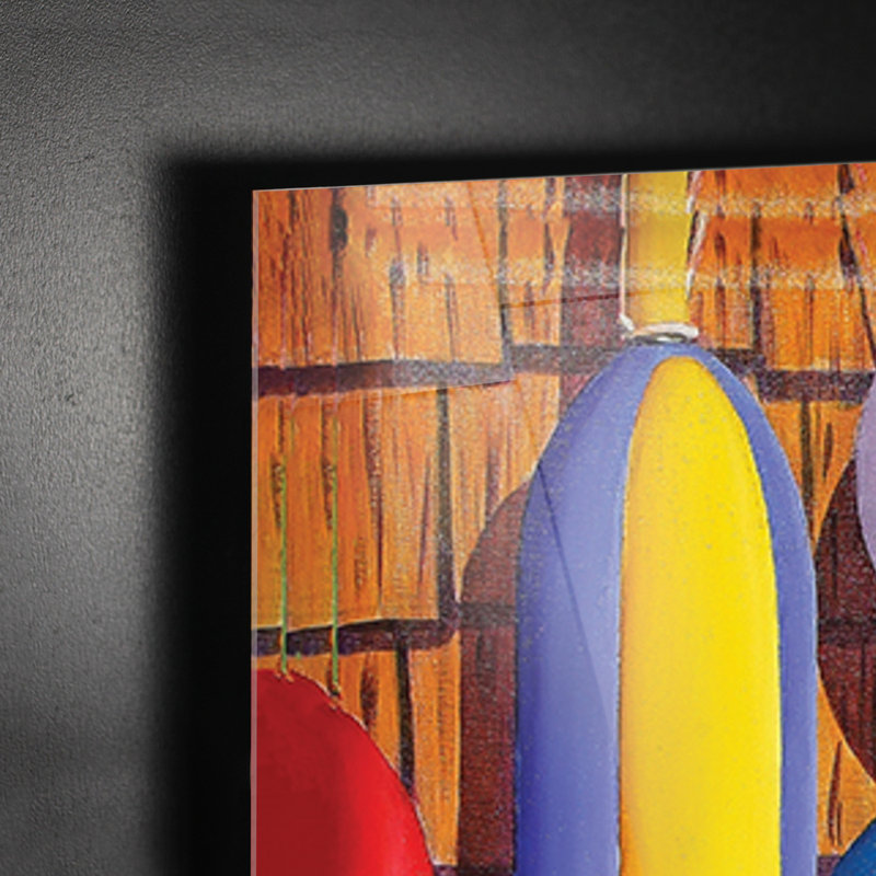 Orange Wall by Hugh Harris - Rectangle Painting