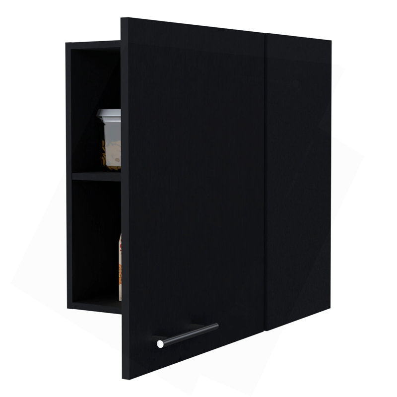Armoire murale avec 1 porte, Noir