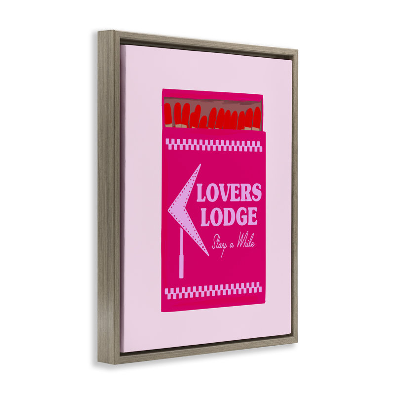 Cadre flottant Lovers Lodge Matchbox, design par Cherrywood Lane, Cadre flottant orme Montalcino, H 21 po x l 17 po