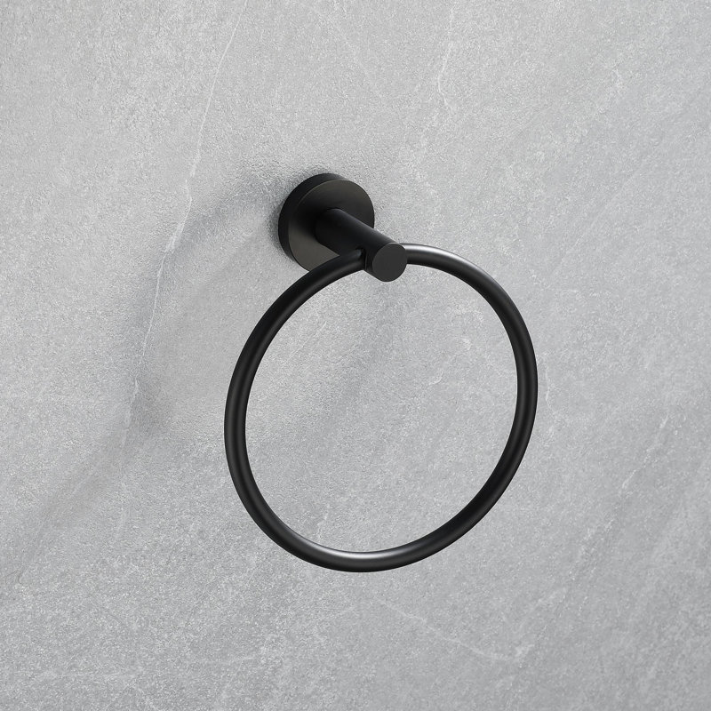 Ensemble de support à serviettes 5 pièces, Noir mat