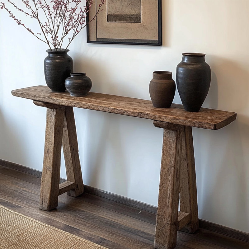 Kishina 55'' Solid Wood Console Table, 33.4" H x 55" W x 15.7" D