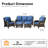 5 - Person Outdoor Conversation Set, Wicker Patio Sofa & Chair Set with Cushions-386762216