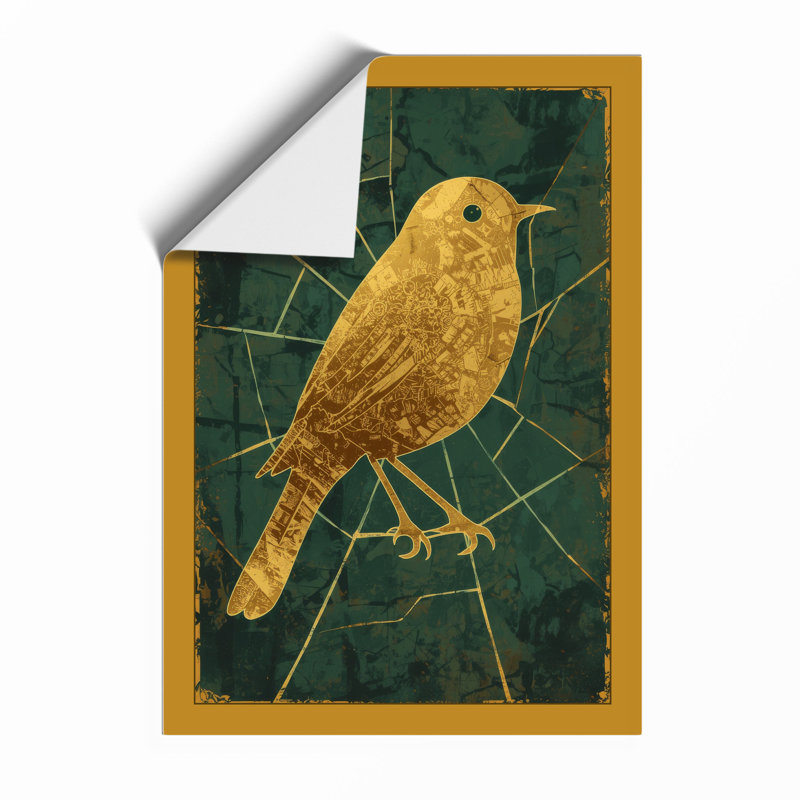 Geometric Bird Study Japandi - Print, Unframed, A1 - 84.1 x 59.4 cm